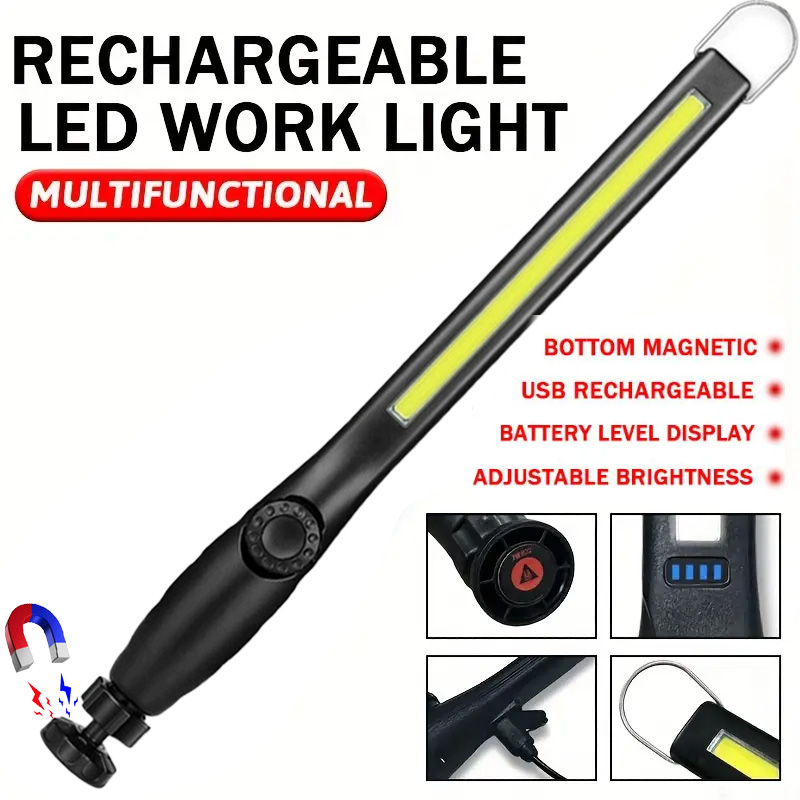 Home Security Jobs - Lanterna de Trabalho LED Recarregável USB