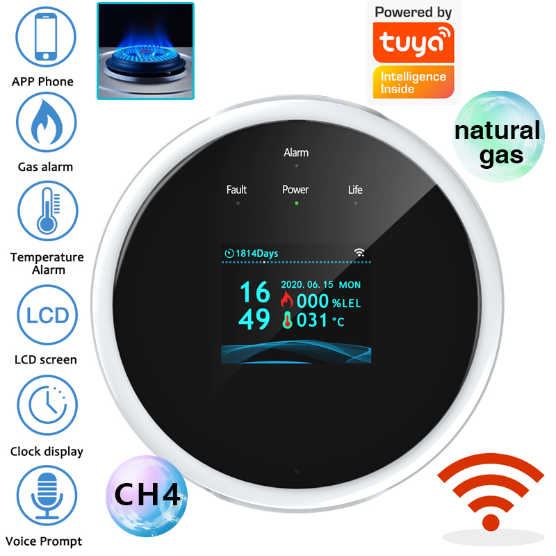 Home Security Tools - Sensor de Alarme de Gás WiFi