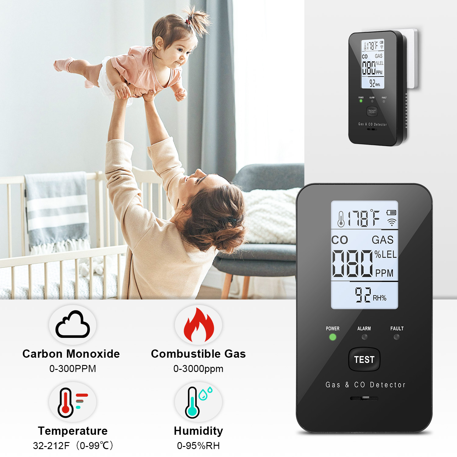 Detector de gás natural combin - Home Security Gadgets avaliação e preço