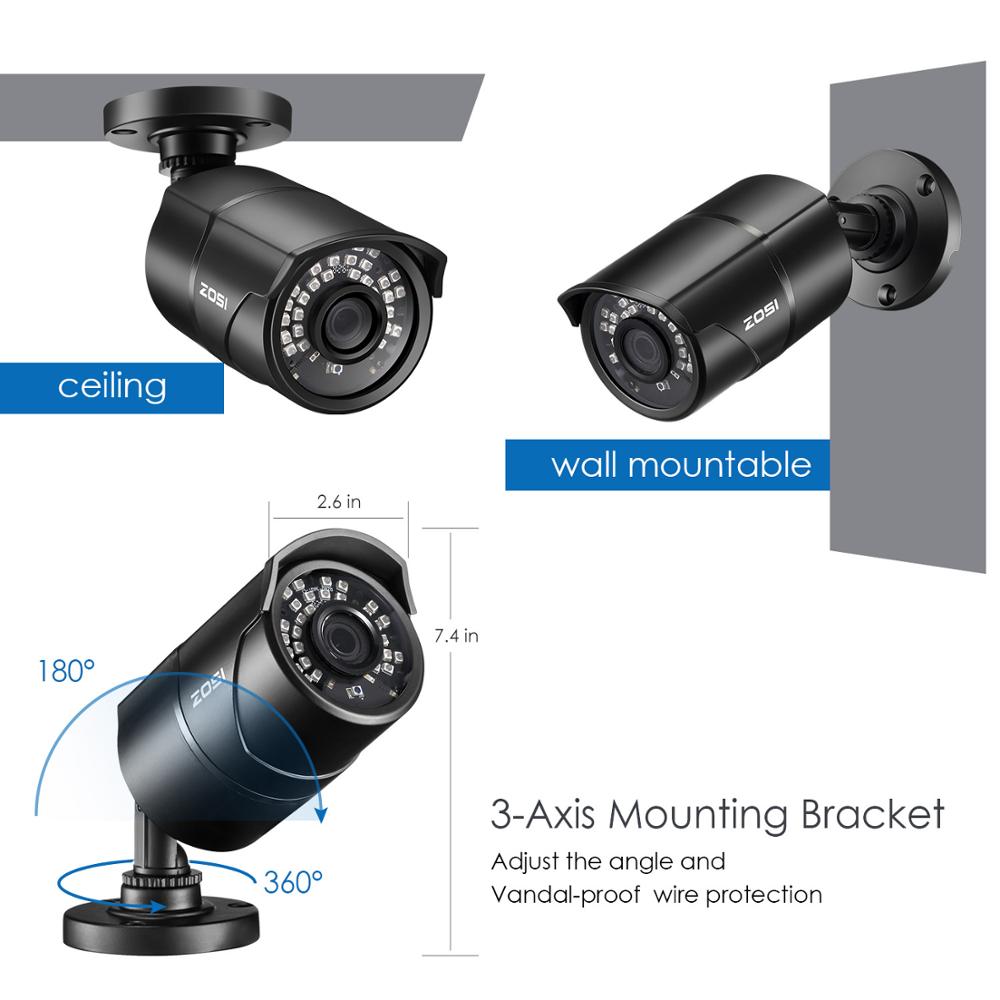 ZOSI-Waterproof CCTV Video Bul - Home Security Video Systems avaliação e preço