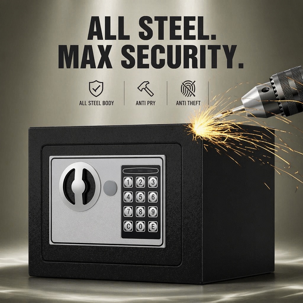 Cofre Eletrônico Digital de Aç - Home Security Safe avaliação e preço