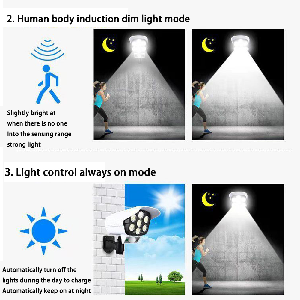Luzes Solares com Sensor de Mo - Fake Camera Dummy avaliação e preço