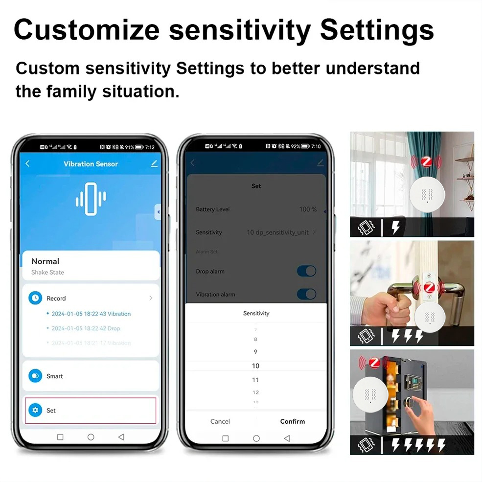 Sensor de Vibração e Inclinaçã - Home Security System avaliação e preço