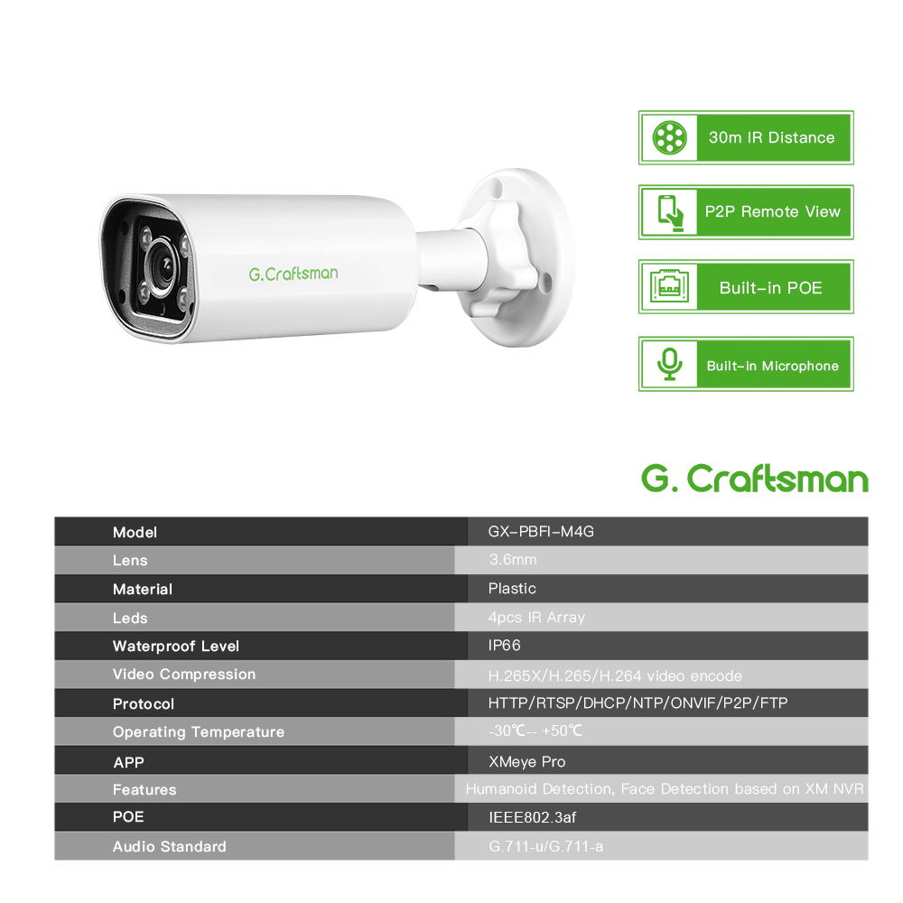 Câmera IP POE C GC PB 4MP, Mic - Home Security With Camera avaliação e preço