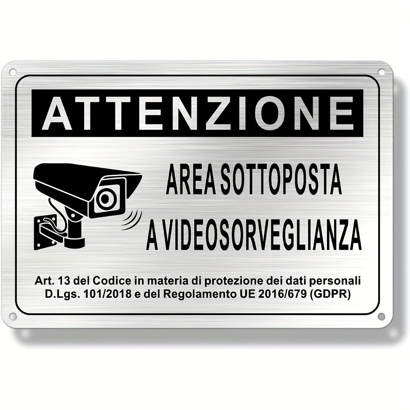 Sinal de Segurança Italiano 20 - Home Security With Camera avaliação e preço